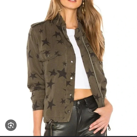 Rails Collins Military Jacket Sage Green Black Stars Size Small - Picture 1 of 8